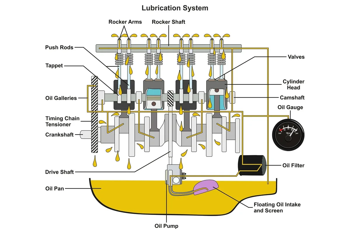 Engine oil filler opening