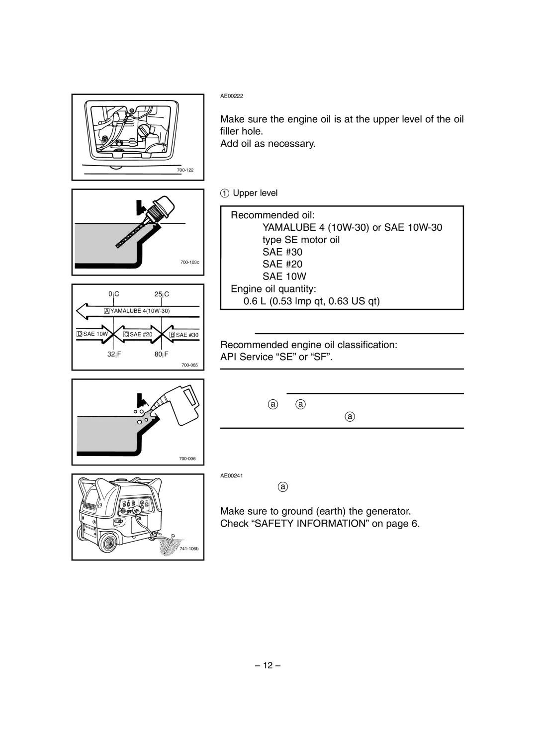 owner's manual engine oil specification