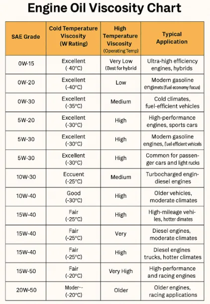 SAE J300 viscosity grade