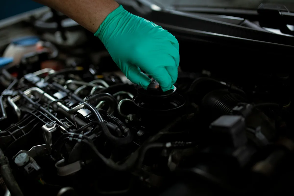 where to put motor oil